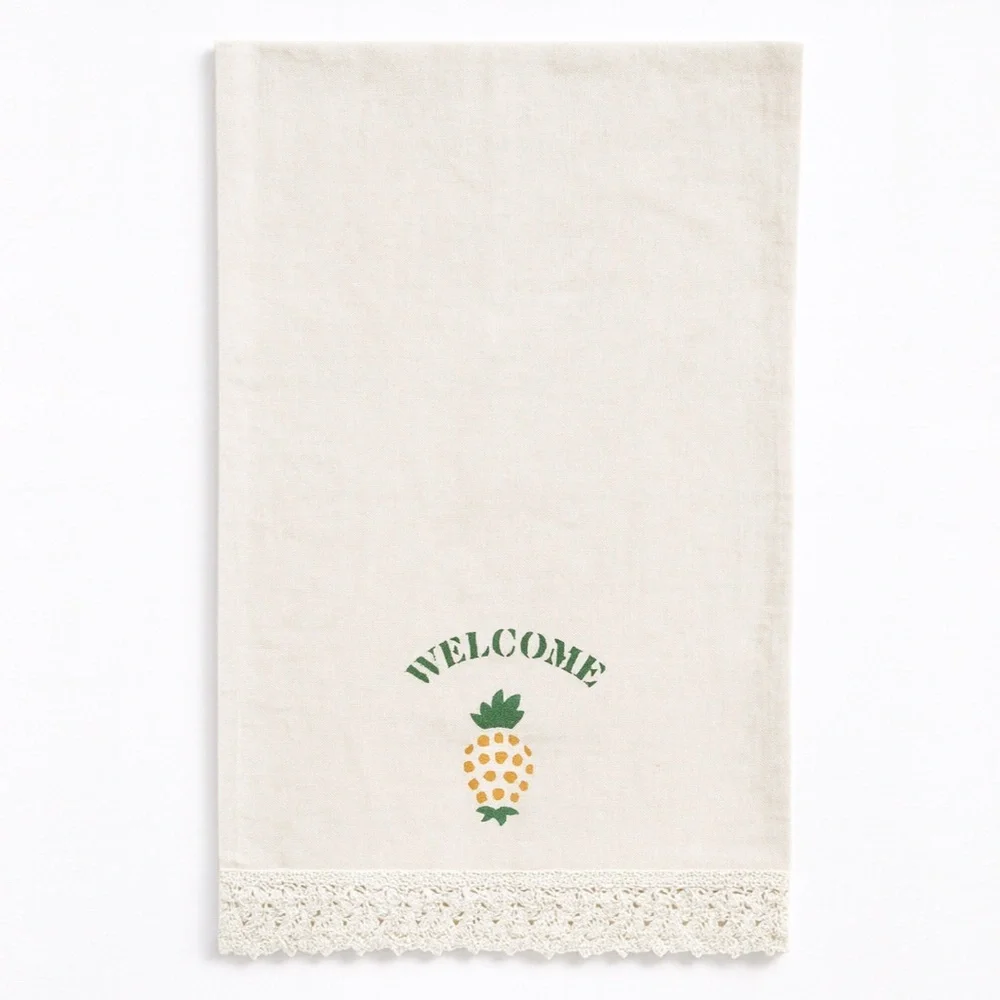 Welcome Pineapple Hand Towel